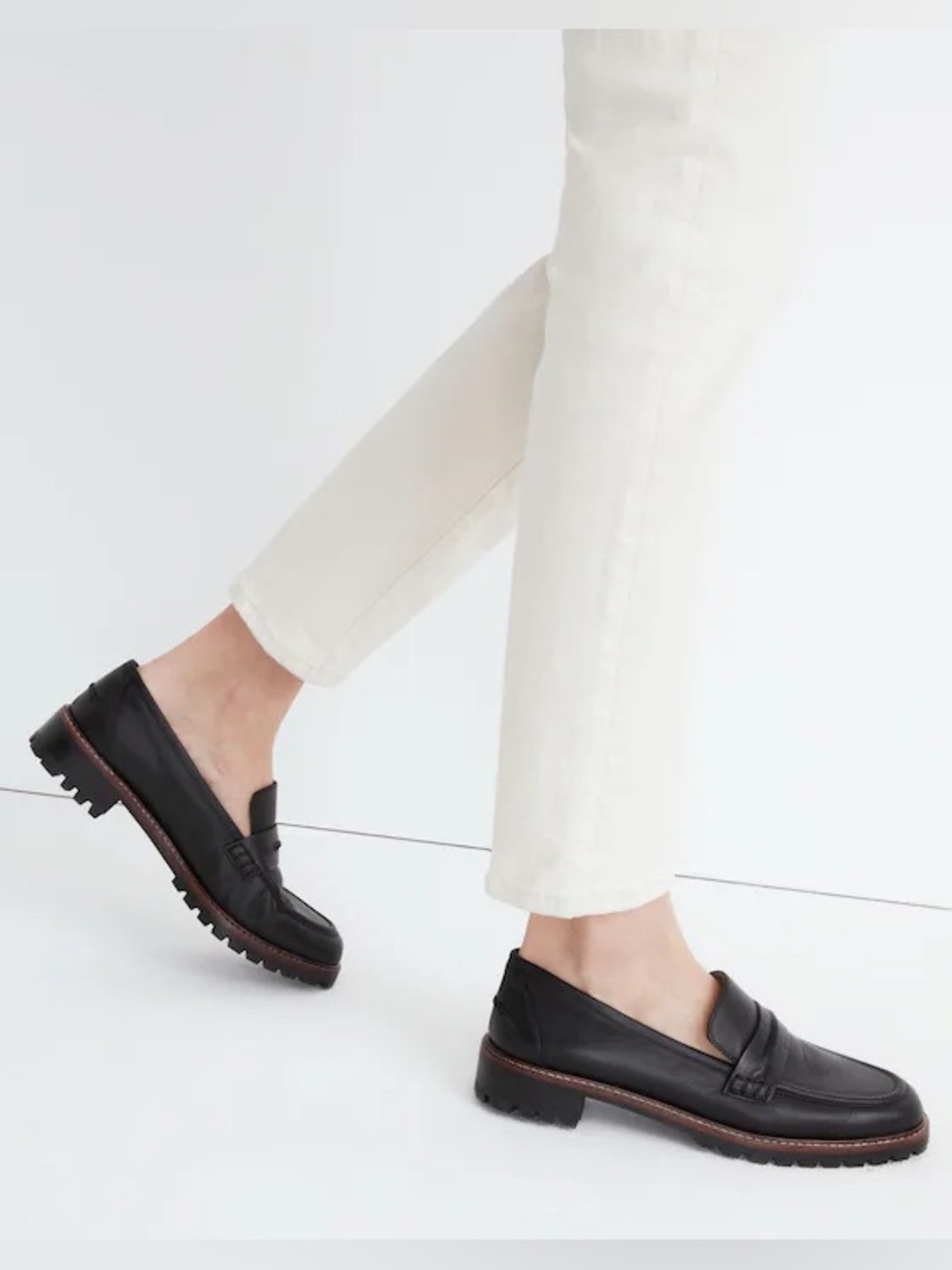 MADEWELL- The Corinne Lugsole Loafer Black Size 8.5
